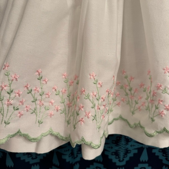 SYLVIA WHITE Vintage Sleeveless Embroidered Floral Dress - Picture 10 of 14